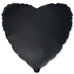 Шар фольгированный Сердце 46 см (Черный)