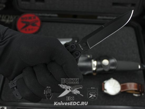 Складной нож НОКС Балисонг 203-440401 Black c клинком из стали 440C, рукоять G10