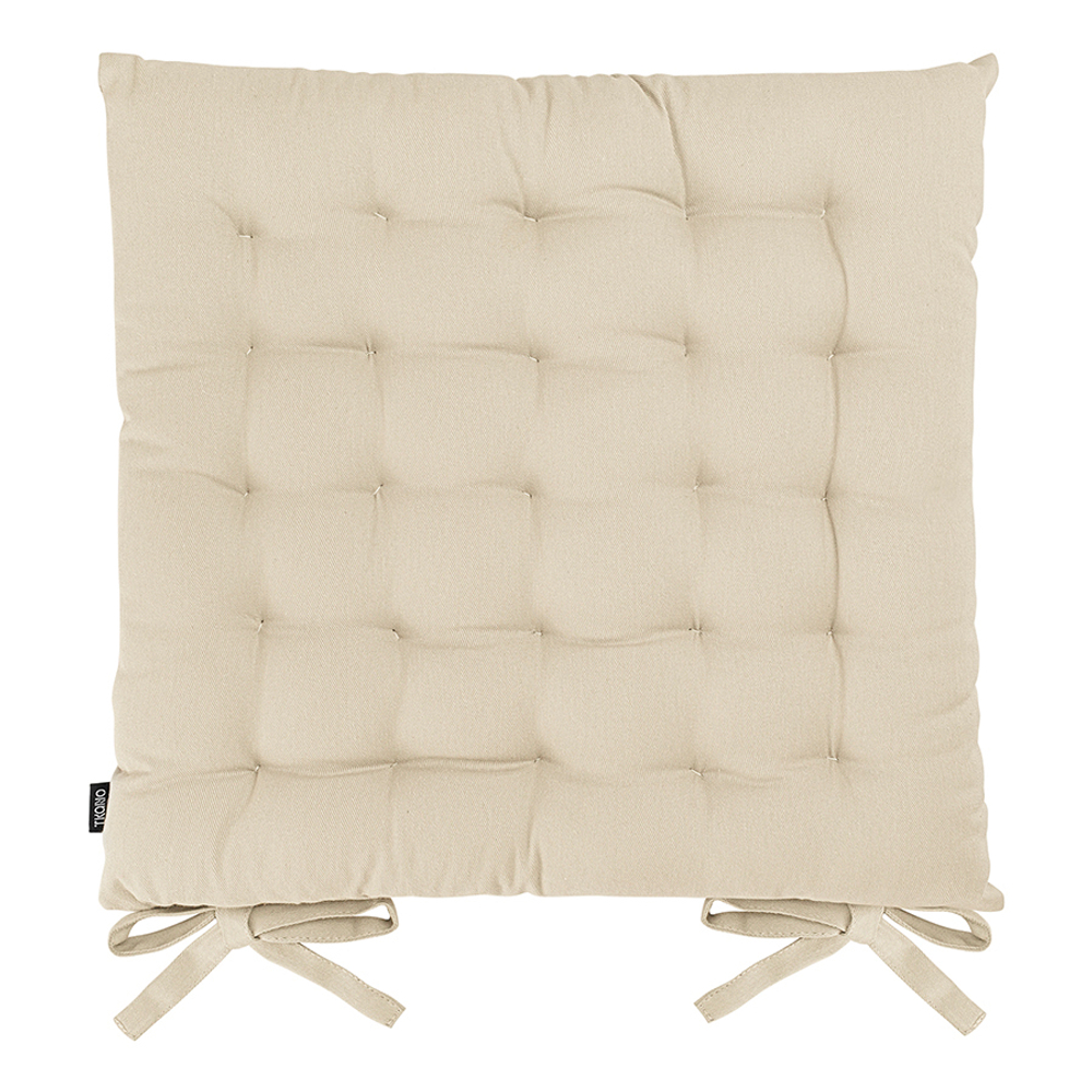 Подушка на стул из хлопка бежевого цвета из коллекции essential, 35х35 см
