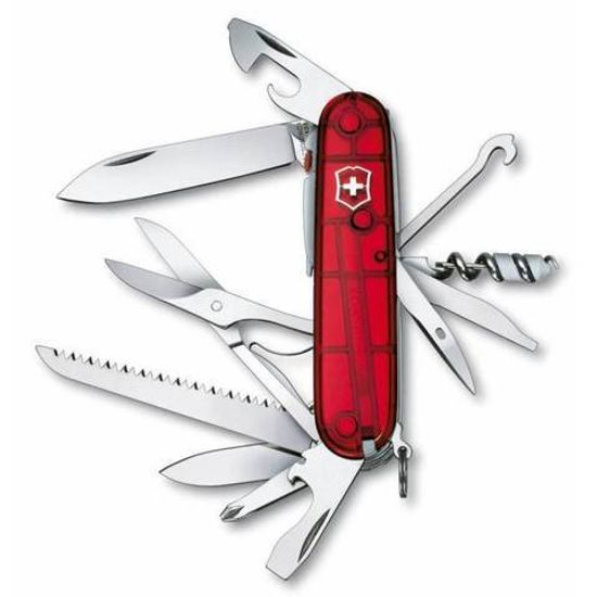 Нож Victorinox Мод. Huntsman Lite полупрозрачный красный (91 мм) - 21 функций