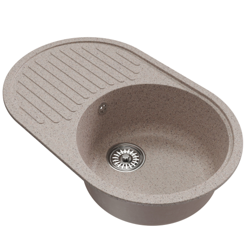 Мойка ML-GM16 КОМФОРТ овальная с крылом, песочная (302), 730*460*180мм