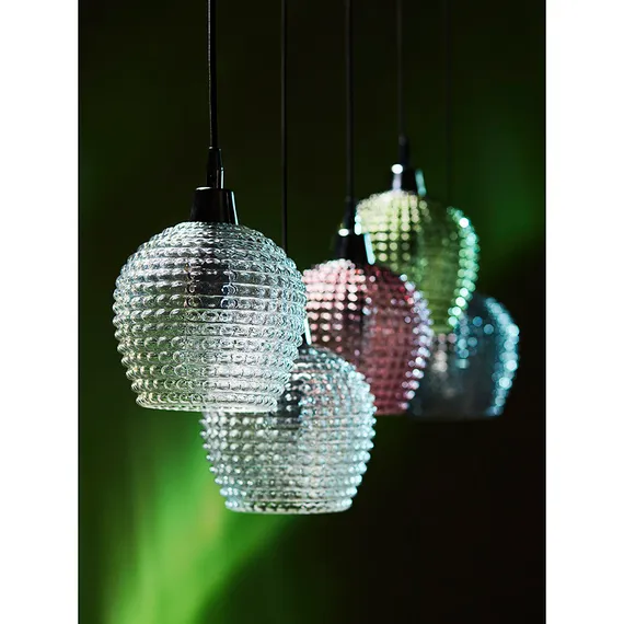 Светильник подвесной каскадный Aurora, 110х18 см, сливовый/зеленый/серый