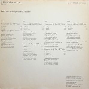 Gerhard Bosse, Bachorchester Des Gewandhauses Zu Leipzig / Bach - Die Brandenburgischen Konzerte (2LP)
