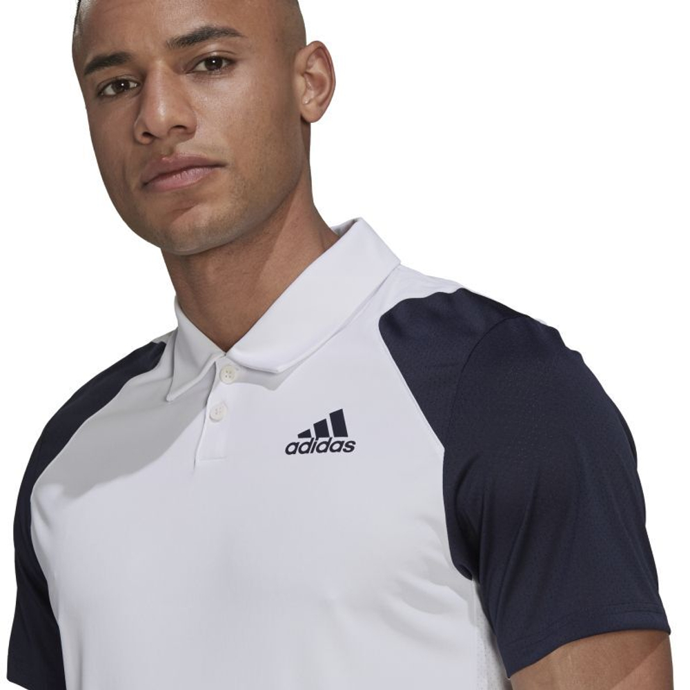 Мужское поло теннисное Adidas Club Polo - white/legend ink