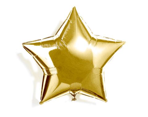 Звезда фольгированная в ассортименте 18