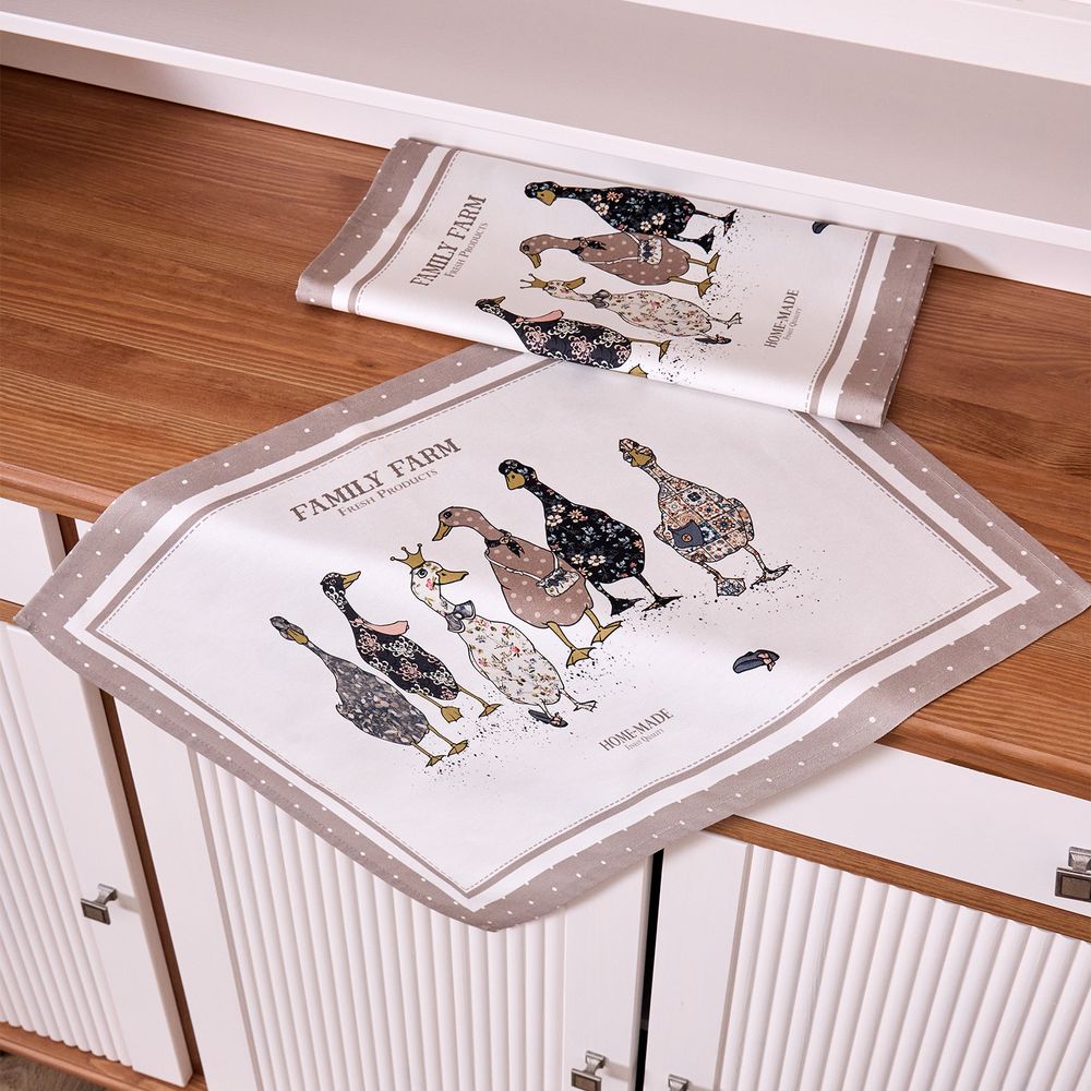 НАБОР ПОЛОТЕНЕЦ ИЗ 2-ХШТ"FAMILY FARM",40Х60СМ, 100% ХЛОПОК, КАПУЧИНО