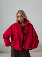 Тренч на молнии красный