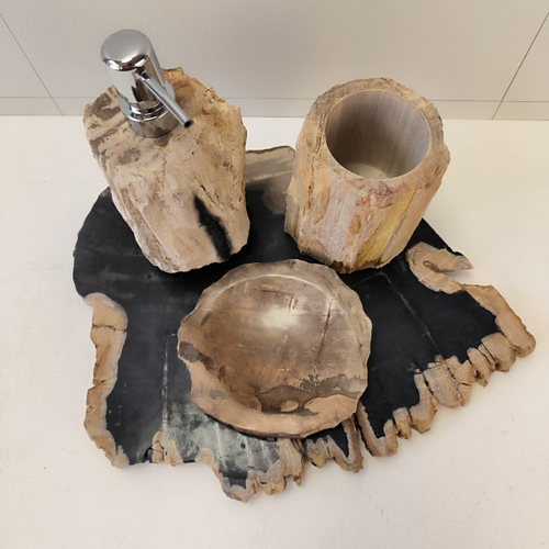 Набор из окаменелого дерева 4 предм Fossil Set NF-63292 поднос 149