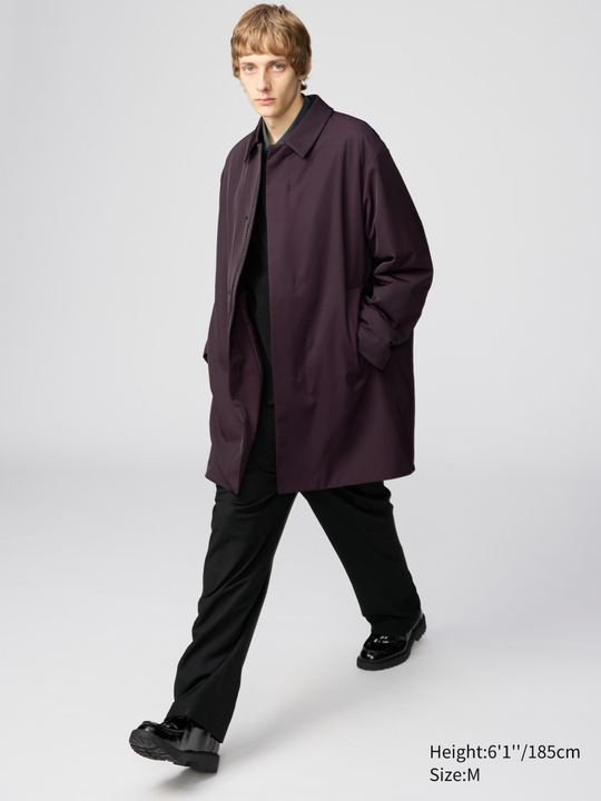 UNIQLO Полупальто PUFFERTECH, бургунди