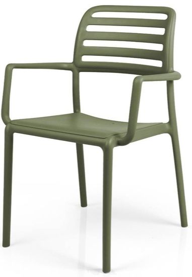 Кресло пластиковое Costa зеленый Италия