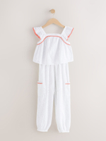 Топ и брюки в комплекте для девочки Next AB1-564, Белый