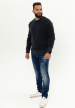 Свитшот Bowery NYC однотонный реверсный Jet Black
