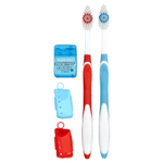 Brush Buddies, "Забота с умом", набор зубных щеток, для взрослых, 2 шт