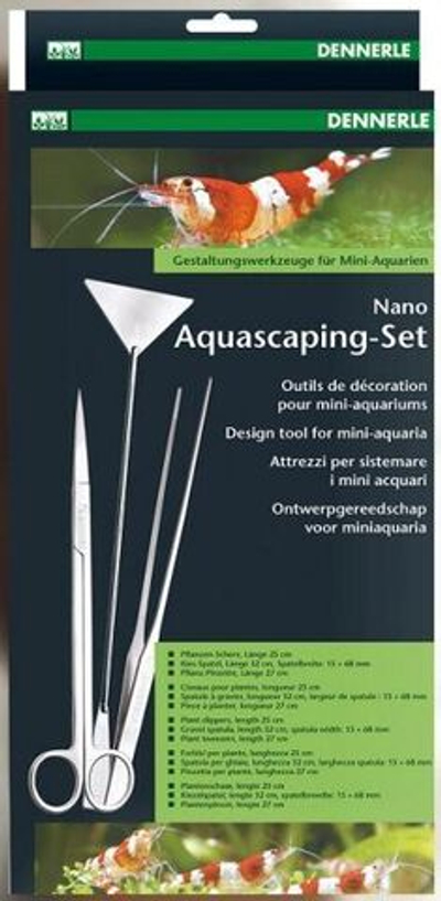 Dennerle Nano Aquascaping Set - Комплект инструментов из нержавеющей стали для работы в аквариумах
