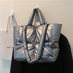 Женская дутая сумка-шоппер