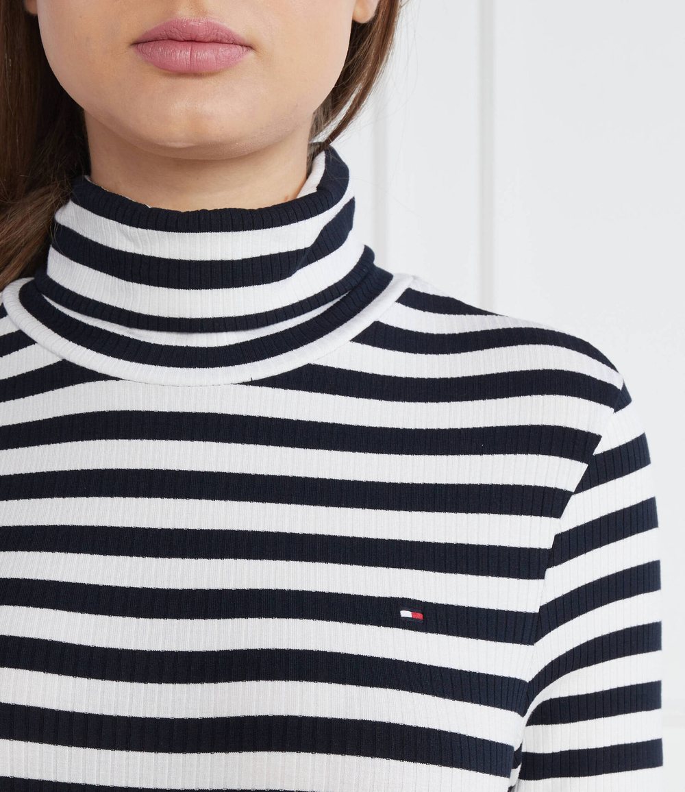 Гольф 5X2 RIB ROLL-NK LS Tommy Hilfiger - белый(WW0WW39826)