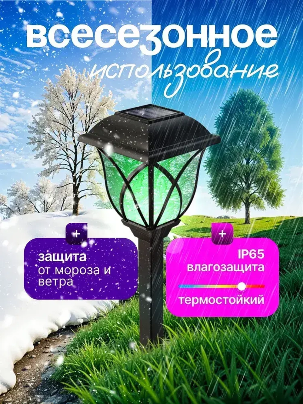 Садовые светильники на солнечных батареях