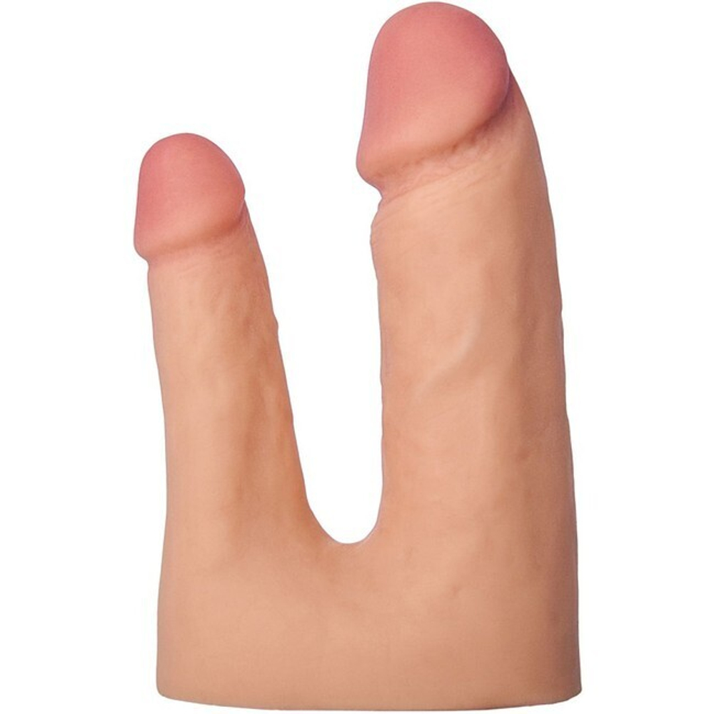 Полая насадка для двойного проникновения с фиксирующим ремешком (Цвет: телесный)