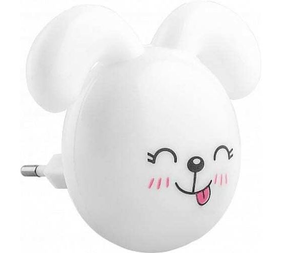 Светильник-ночник  Feron 4 LED 0,5 Вт Зайчик белый 23348