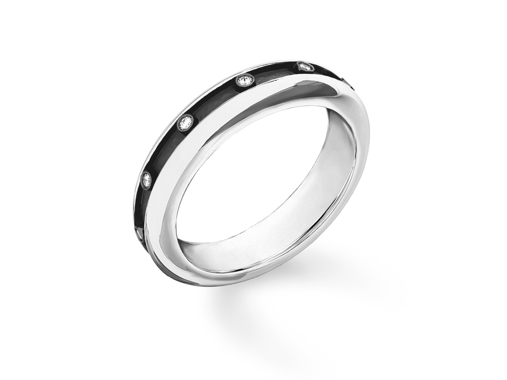 Обручальное кольцо в обрамлении из 12 бриллиантов