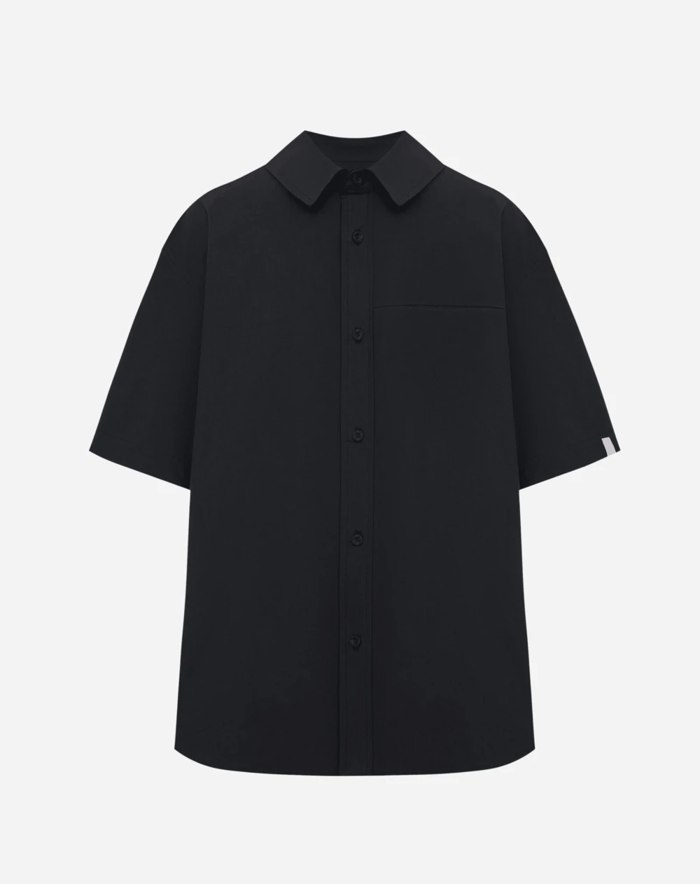 Рубашка из итальянского хлопка черная