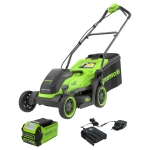 Аккумуляторная газонокосилка Greenworks GD40LM361K2 40В (1 x 2 Ач, ЗУ) нож 36 см, 2520807UA