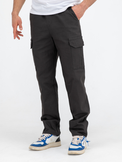 Карго джоггеры прямые. Графит