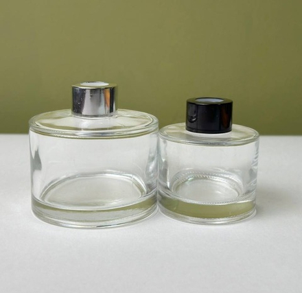 Флакон резьбовой для диффузора 200мл (прозрачный с серебряной крышкой)