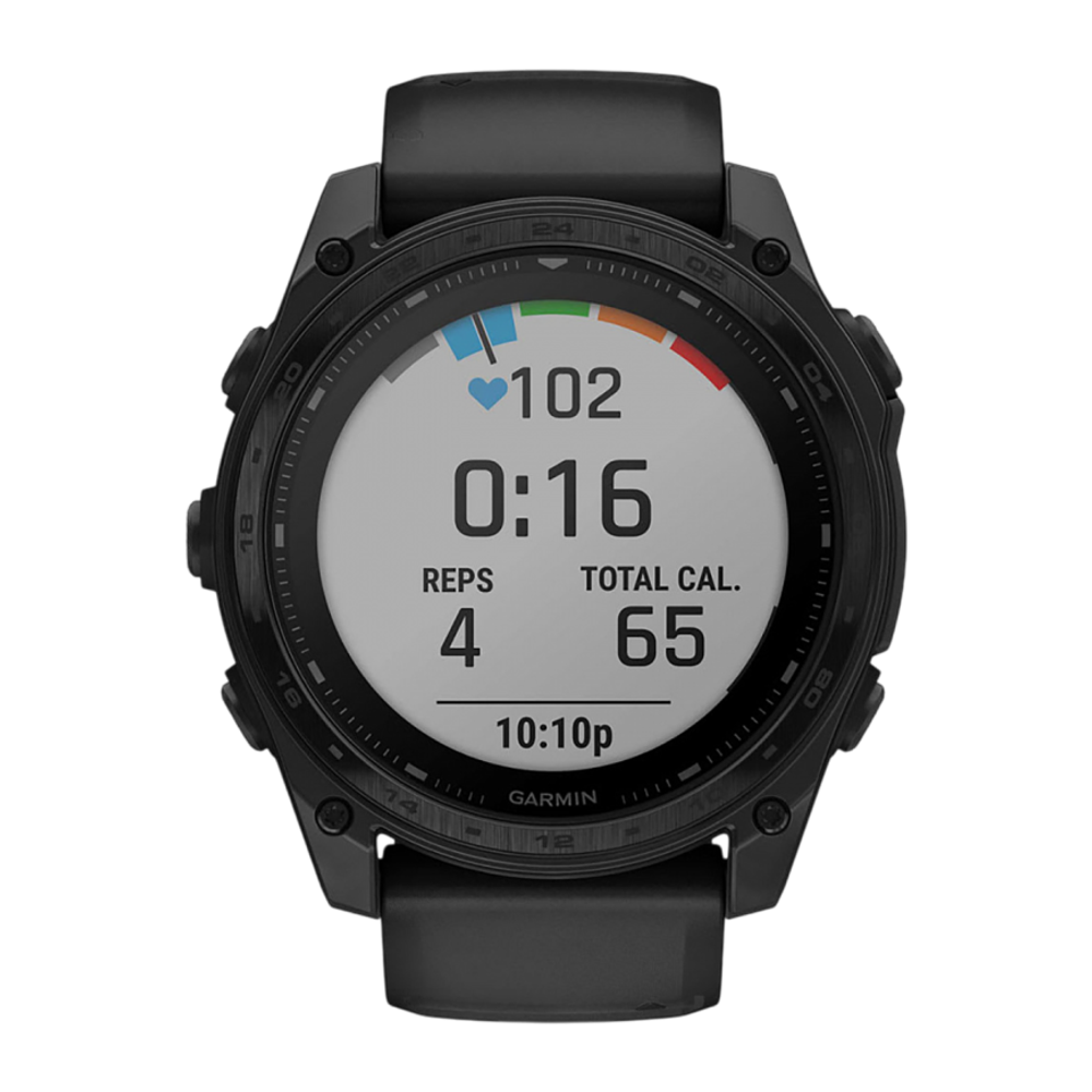 Спортивные часы Garmin tactix 8, 51 мм, Solar, чёрный нейлоновый ремешок, чёрный силиконовый ремешок Безель из титана, дисплей Solar со стеклом Power Sapphire. Силиконовый ремешок и нейлоновый ремешок с классическими застёжками — на запястье обхватом 127–