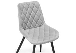 Стул на металлокаркасе Баодин К крутящийся светло-серый / черный