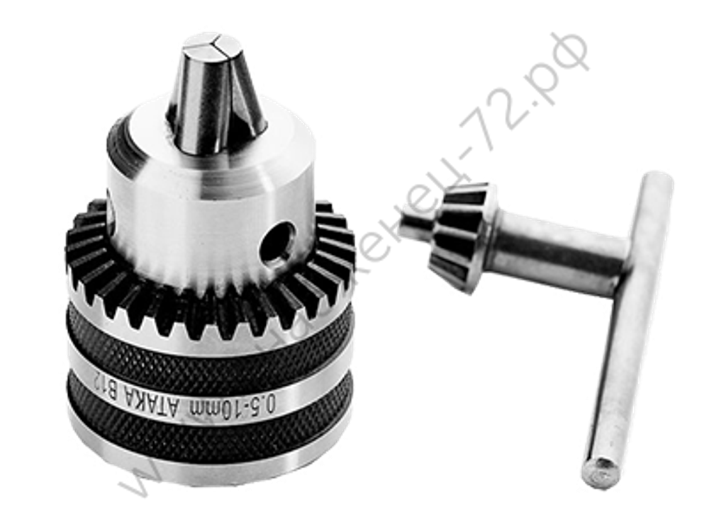 Патрон №20 1-10мм B12 с ключом станочный профи Атака
