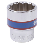 KING TONY (333019M) Головка торцевая стандартная двенадцатигранная 3/8", 19 мм