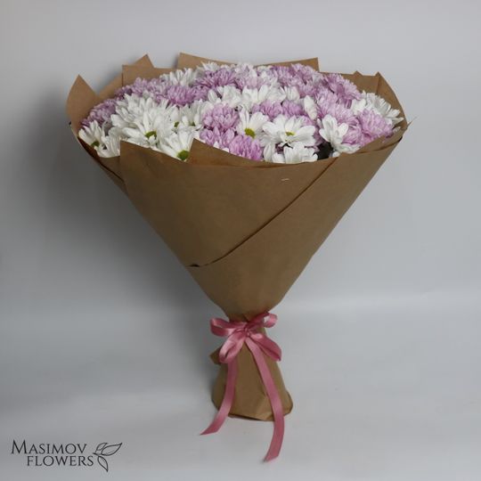 Букет из хризантемы "Радость встречи"