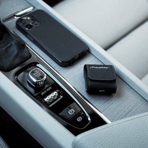 Чехол для iPhone 14 Pro из кожи теленка, цвета черный