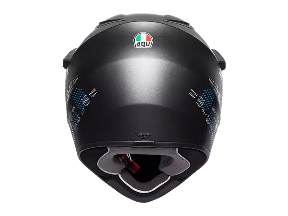 AGV AX9 ANTARTICA MATT BLACK/CYAN