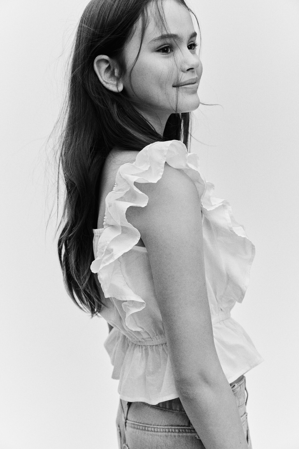 H&M Топ из хлопка, белый