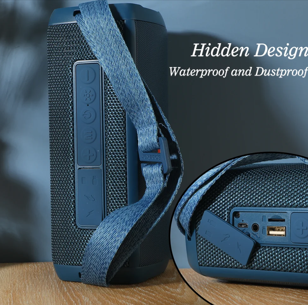 Беспроводная колонка TG-345 (10W/TF/USB/FM) LED Light