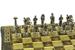 Шахматы сувенирные с металлическими фигурами "Геракл" 205*205мм.