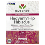NOW Foods, Heavenly Hip Hybiscus™, чай, без кофеина, 24 чайных пакетика, 48 г (1,7 унции)
