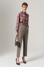 23107 Блузка женская (бордовый принт)