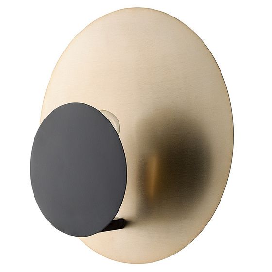 Светильник настенный Stone, Ø35,5х15,5 см, черный/золотистый