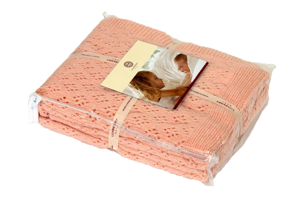 Элитный плед детский Imperio 81 розовый от Luxberry упаковка