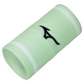 Напульсник теннисный Mizuno Wristband Long With Line - зеленый