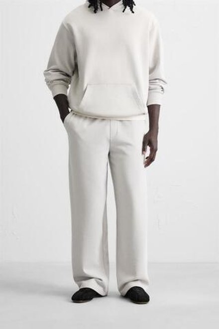 ZARA ДЖОГГЕРЫ WIDE-FIT, ЖЕМЧУЖНО-СЕРЫЙ