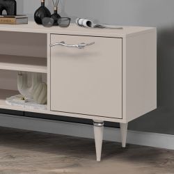 Тумба под ТВ Арт Колор matte 155см Классик Сильвер Серый агат матовый