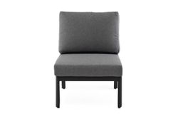 "Париж" модуль диванный алюминиевый центральный, цвет серый