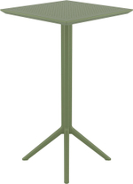Стол пластиковый барный складной Siesta Contract Sky Folding Bar Table 60, оливковый