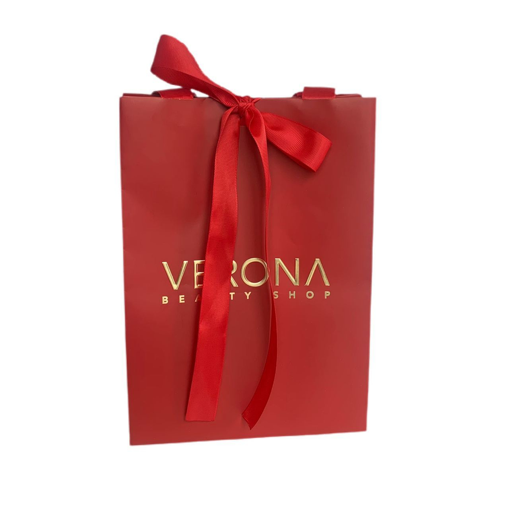 Красный подарочный пакет VERONA