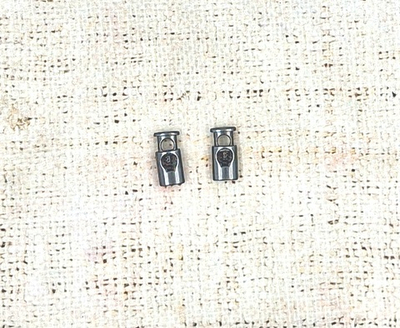 Фиксатор для шнура металл, р. 19.5х8.86 мм, чёрный никель