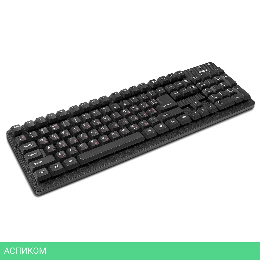 Клавиатура Sven Standard 301 USB черный (SV-03100301UB)